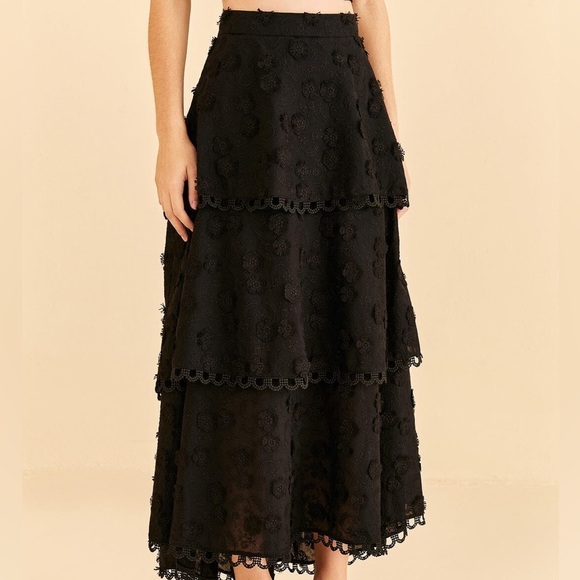 FARM Rio Dresses & Skirts - 🌺 FARM RIO 🌺 3D Flower Midi Skirt